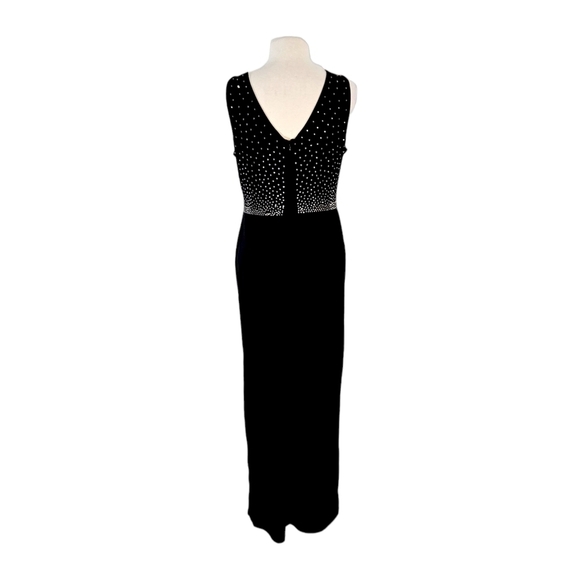 Carmen Marc Valvo Black Sparkly Evening Gown - Picture 3 of 6